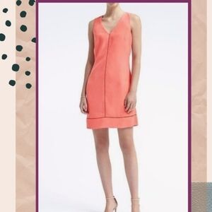 Banana Republic Coral Sleeveless Shift Dress